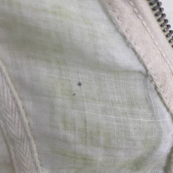 Beulah ramie green zip sleeveless top L - Picture 3 of 9